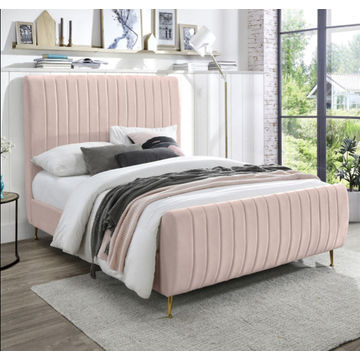 Avenna Sleigh Bed King -Pink