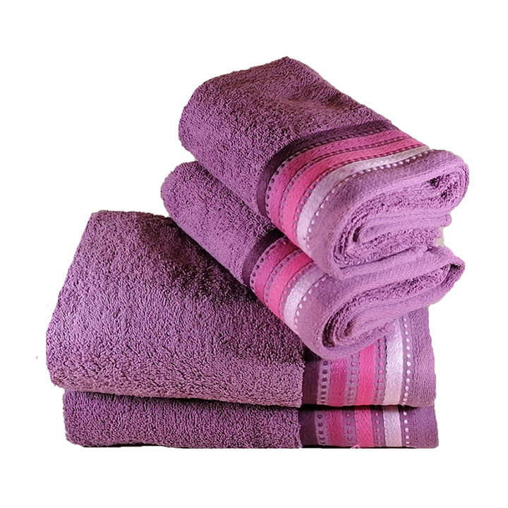 Royal Turkish Collection -450gsm -100% Cotton -2 Hand Towels, 2 Bath ...