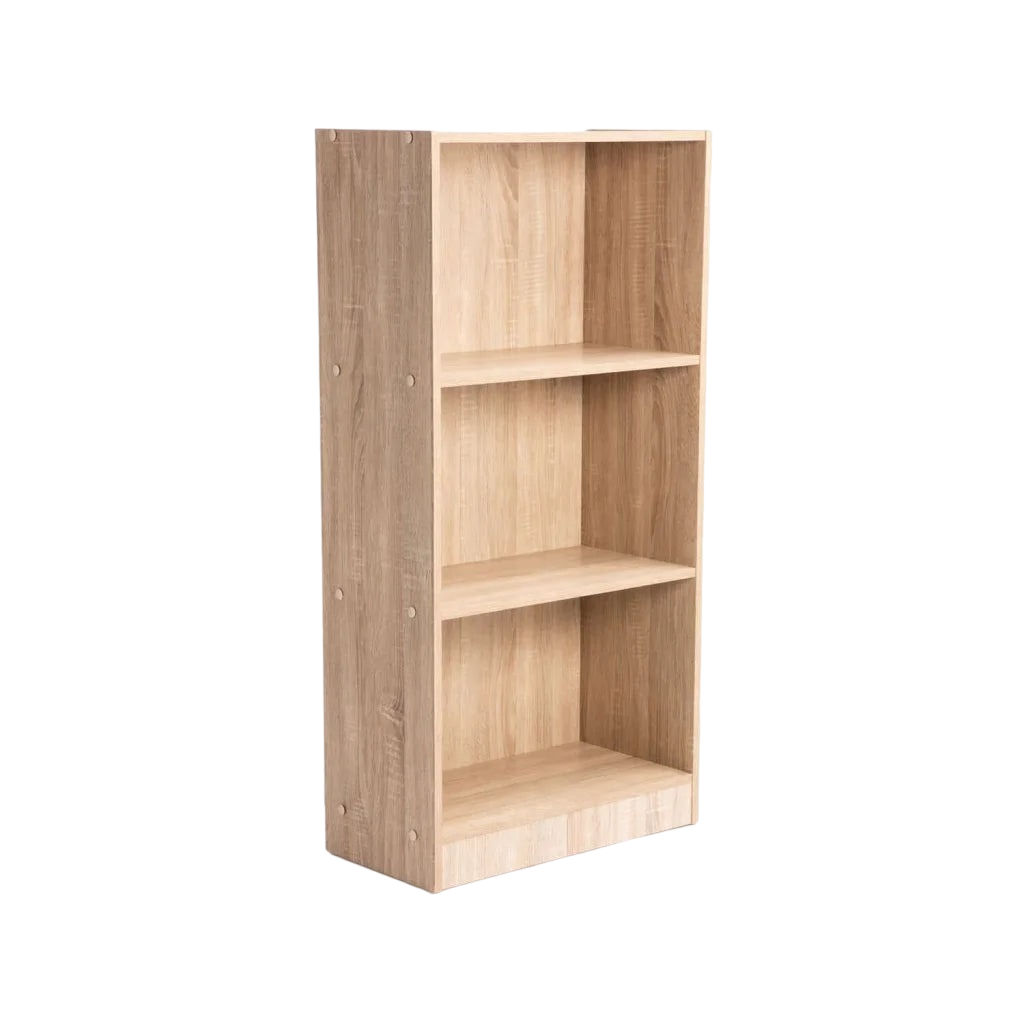 Vividitto - Rampu 3 Shelf Bookcase - Oak
