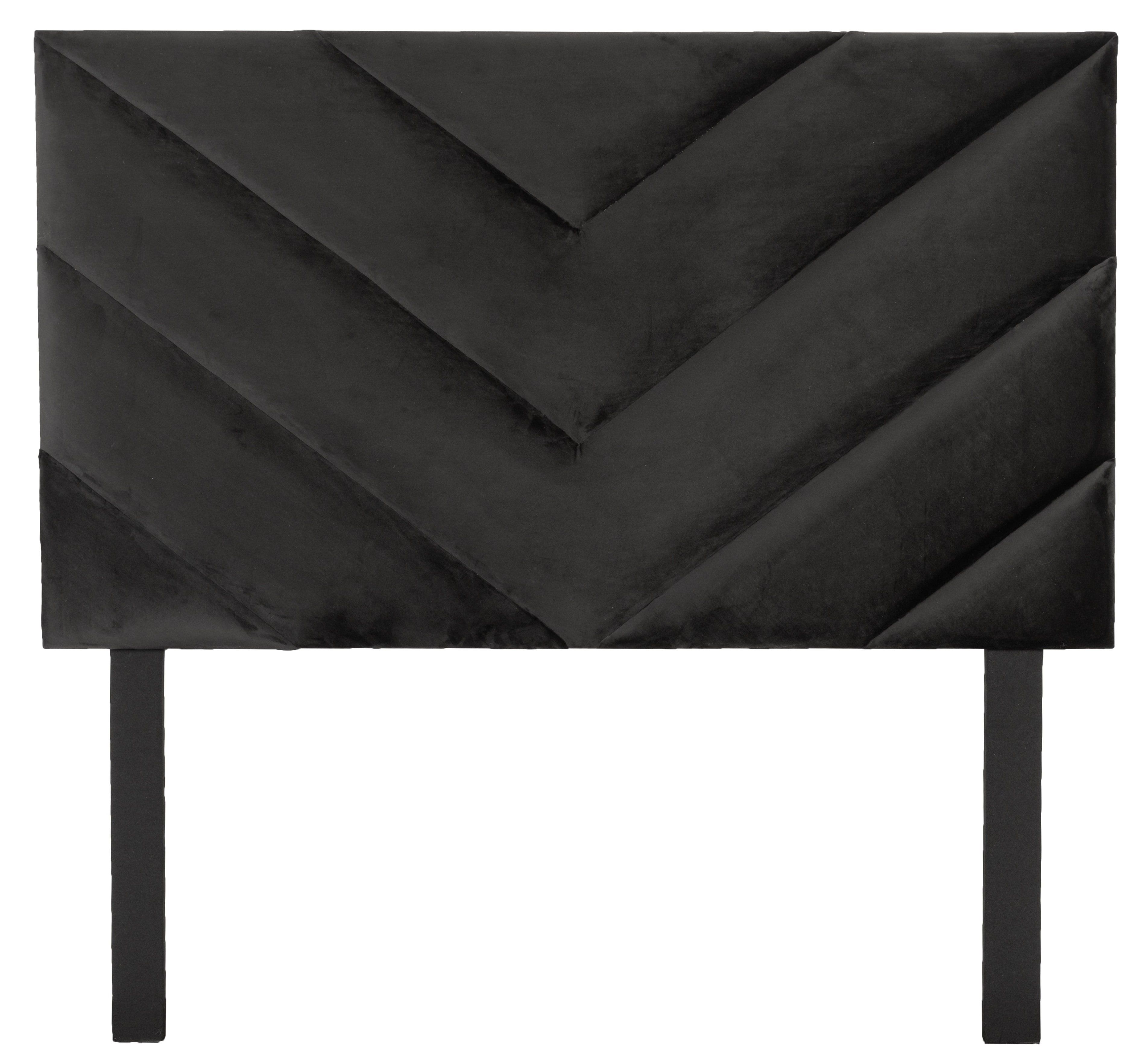 Fusion Headboard - Black Velvet  - Single