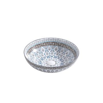 Counter top Ceramic Basin / table top - Azalea - Gloss Blue Art