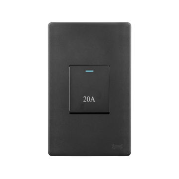 SYNERJI SWITCH DECO 4X2 20A D/P - Matt Black