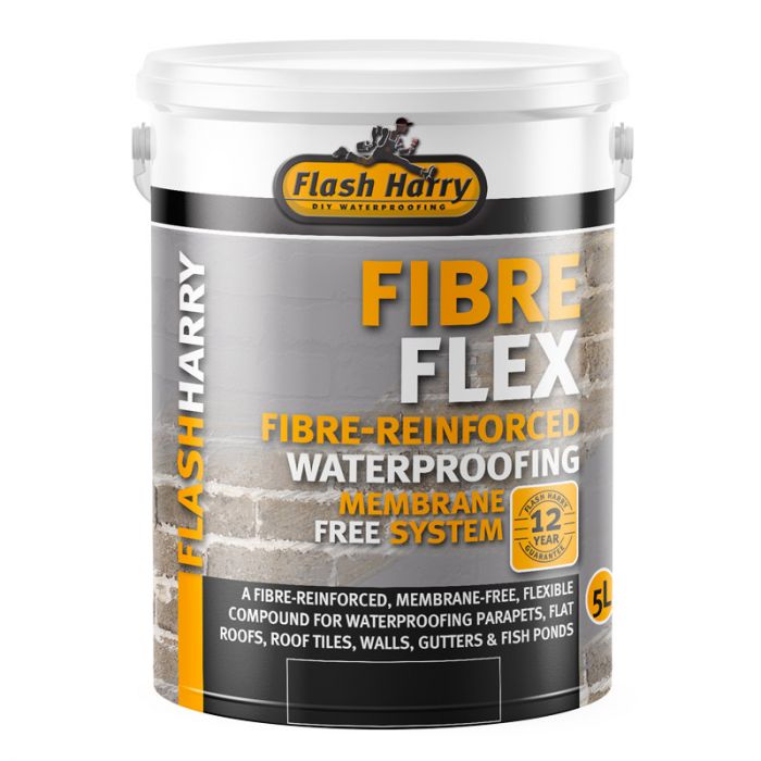 Flash Harry Fibre Flex Waterproofing - Terracotta (5L)