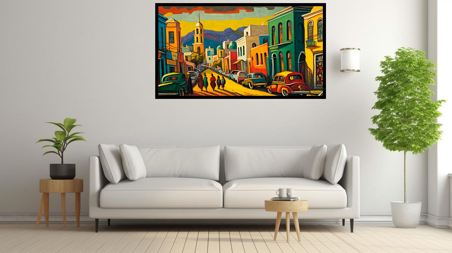 Canvas Wall Art - District Six Street Painting - B1044 [120 x 80 cm]