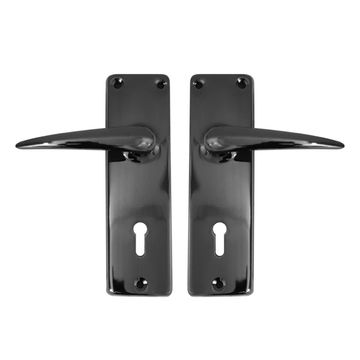 6" Common Steel Handles Black Satin Plated