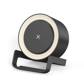 Stellar Lighting Bluetooth Speaker Night Light Wireless Phone Charger Black