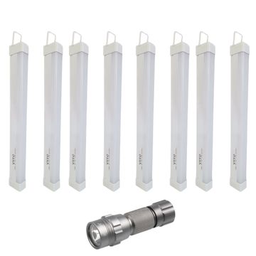Vito 40w Rechargeable Emergency Lamp and Stier Torch - 8 Pack