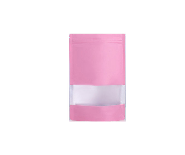 100 Stand-up Holographic Food Multi Purpose Storage Bags - 15x22cm Pink
