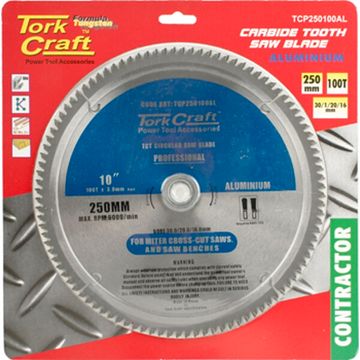 Blade Contractor Alum 250 X 100T 30/1/20/16 Circular Saw Tct