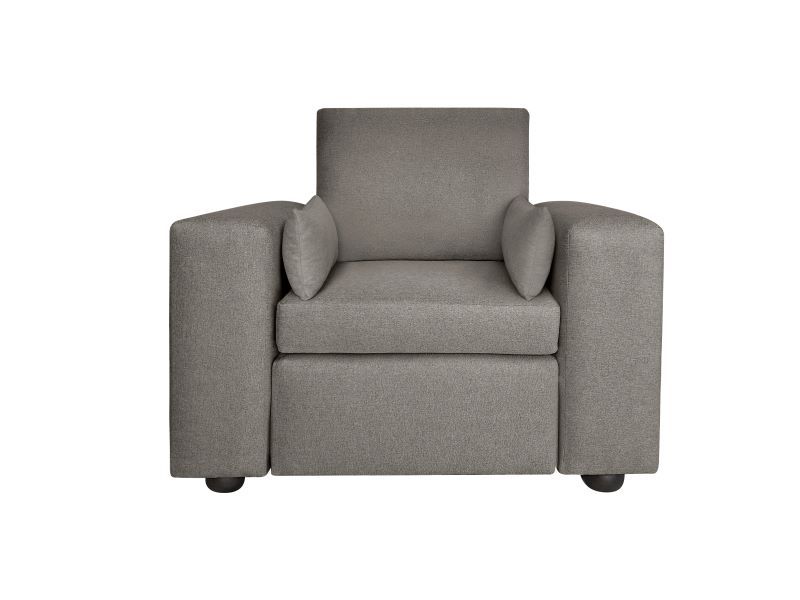 Couch in a Box 1 Seater Square Arm Sofa - Cool Grey