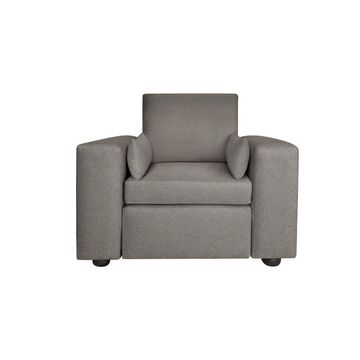 Couch in a Box 1 Seater Square Arm Sofa - Cool Grey