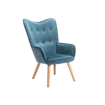 Rosie Velvet Chair - Petrol Blue