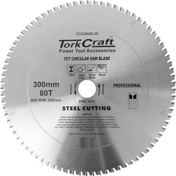 Tct Blade Steel Cutting. 300 X 80T 30Mm Bore