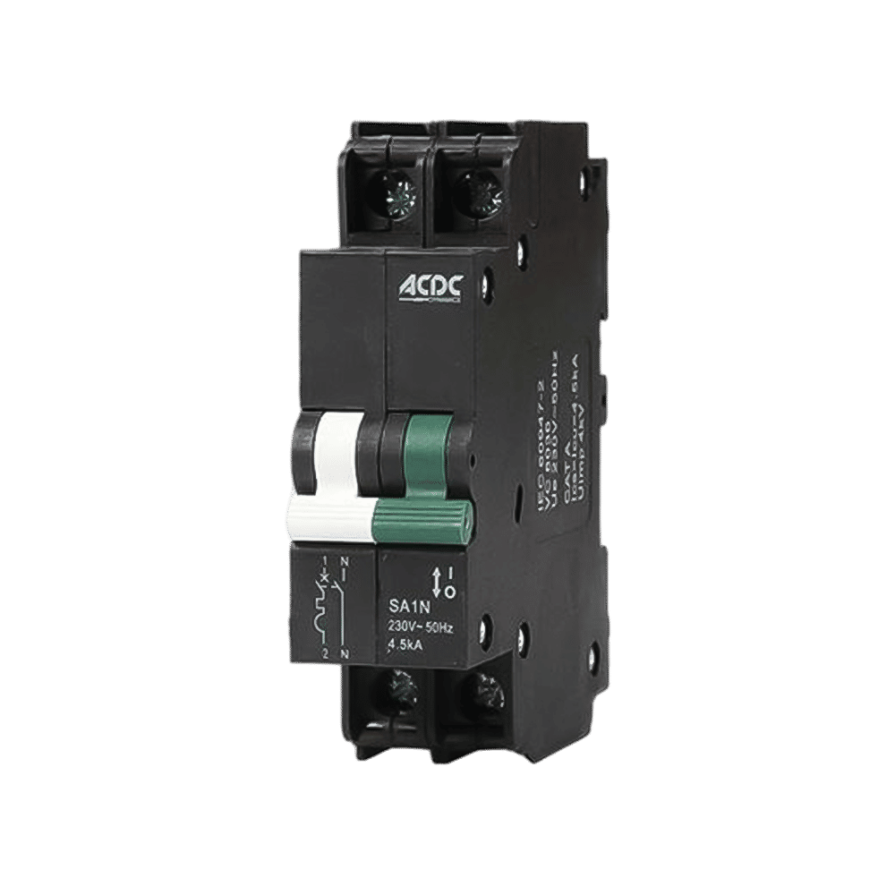 Circuit Breaker 13mm 4.5KA  1 Pole+N 15A