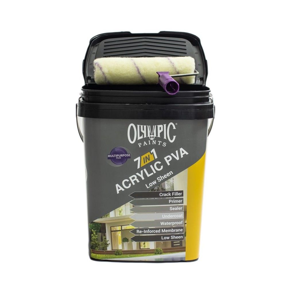 Olympic Paint 7 in 1 PVA 20LT Stone Grey