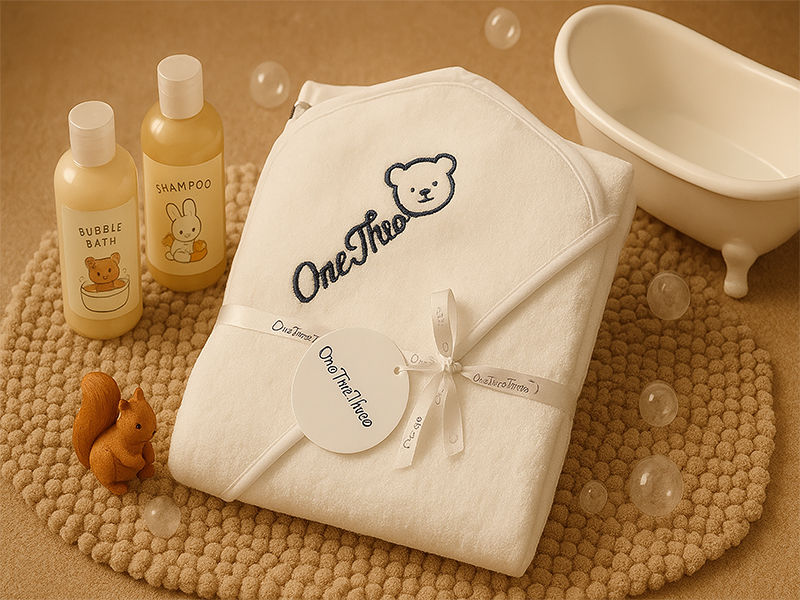 Baby Hooded Towel - Asset 006 - 090x090cms - 380GSM