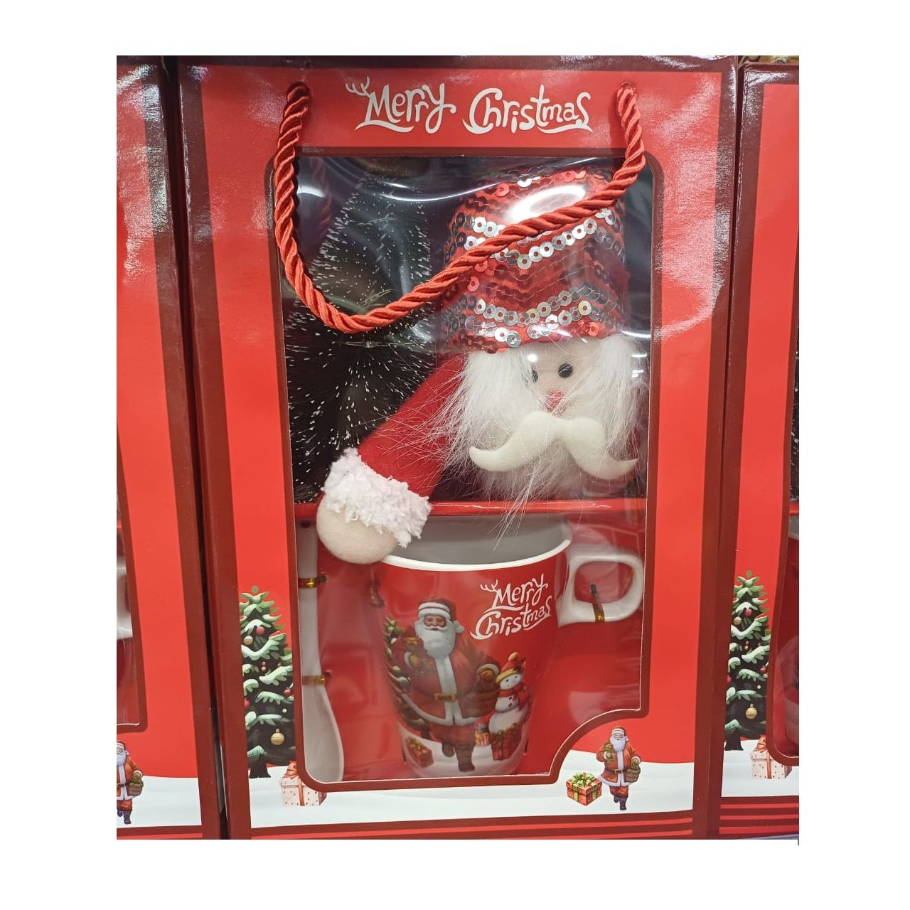 Merry Christmass Gift Cup With Santa Bear