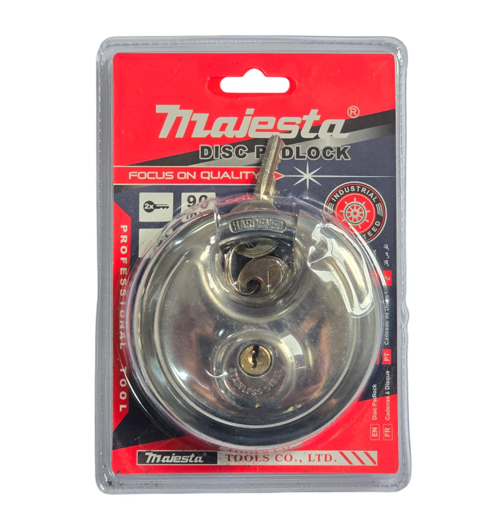 Majesta Discus Security Padlock 90mm