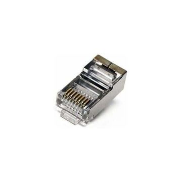 Acconet Cat6 Rj45 Connectors, Shielded, Stranded Solid Core, 50 Pack