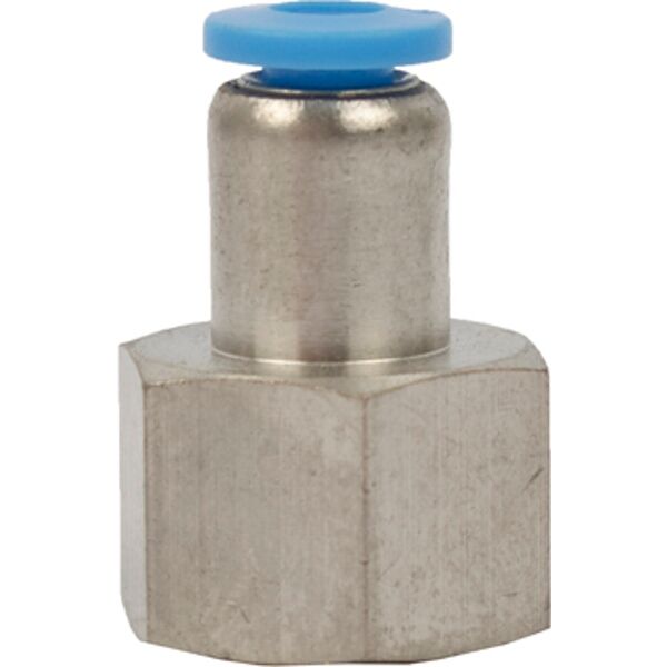 Pu Hose Fitting Straight Stud 4mm-1/4 F - 8 Pack