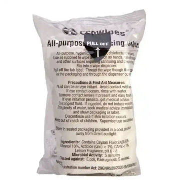 All Purpose Disinfectant Toilet Seat Wipes Dispenser Refills - 100 Pieces