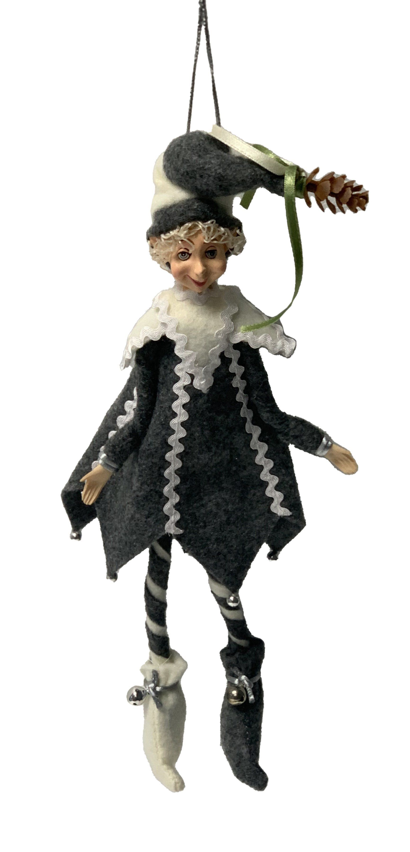 ELF WITH GREY DRESS 32CM