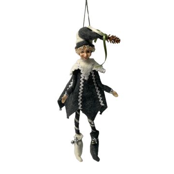 ELF WITH GREY DRESS 32CM