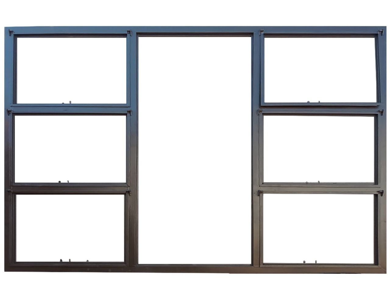 Steel Window with 6 Openings W2400mmx H1800mm.