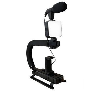 Vloggers Smart LED Light Live Video Stand with Microphone