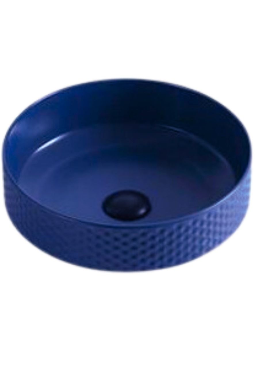Counter top Ceramic Basin / table top - Laurel - Dark Blue Matt