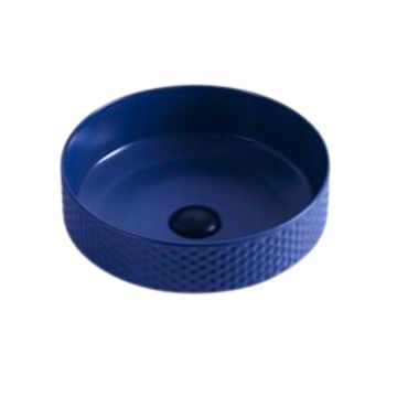 Counter top Ceramic Basin / table top - Laurel - Dark Blue Matt