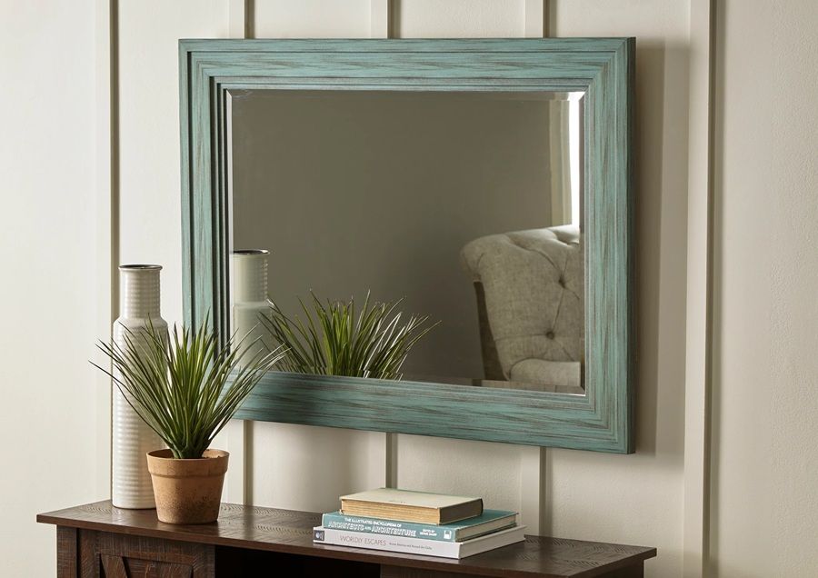 Paramount Mirrors & Prints - The Tide Mirror – Seafoam Green