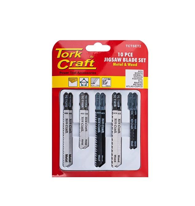 Tork Craft - Jigsaw Blade Set 10 Piece - 3 Pack