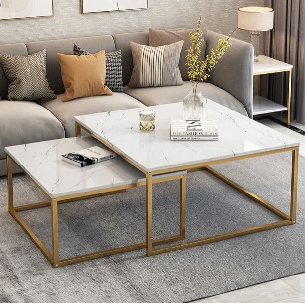 Rowena Square Nesting Coffee Table -White