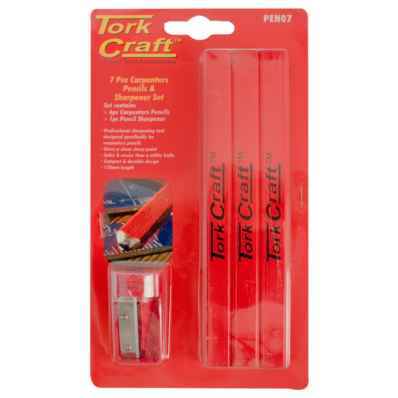 Tork Craft - 7 Piece Carpenters Pencil Set
