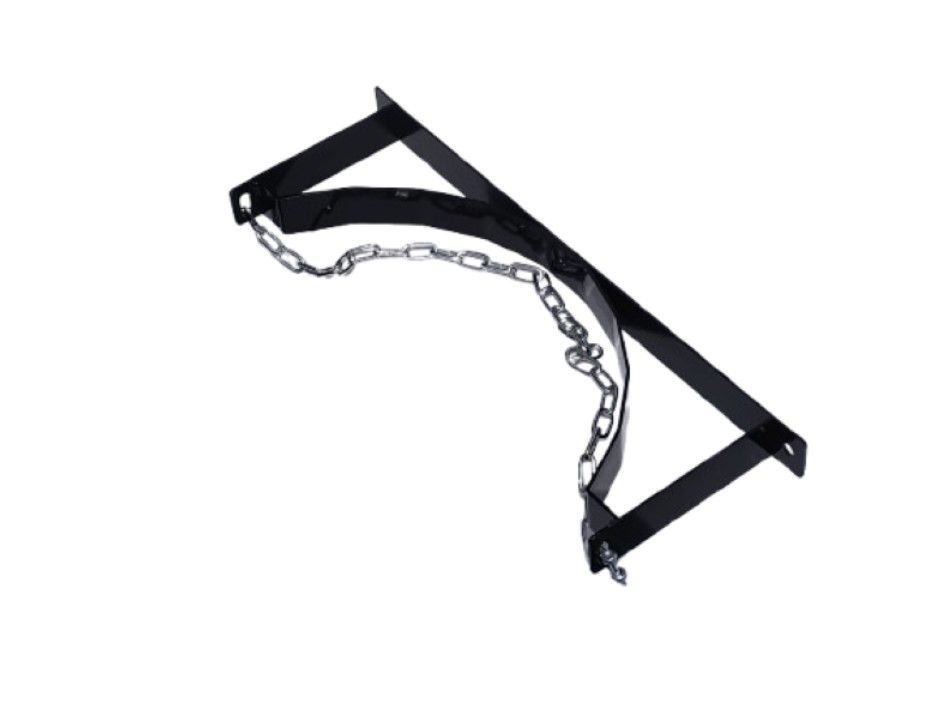 Wall Mounted Single LP Gas Cylinder Bracket - Black