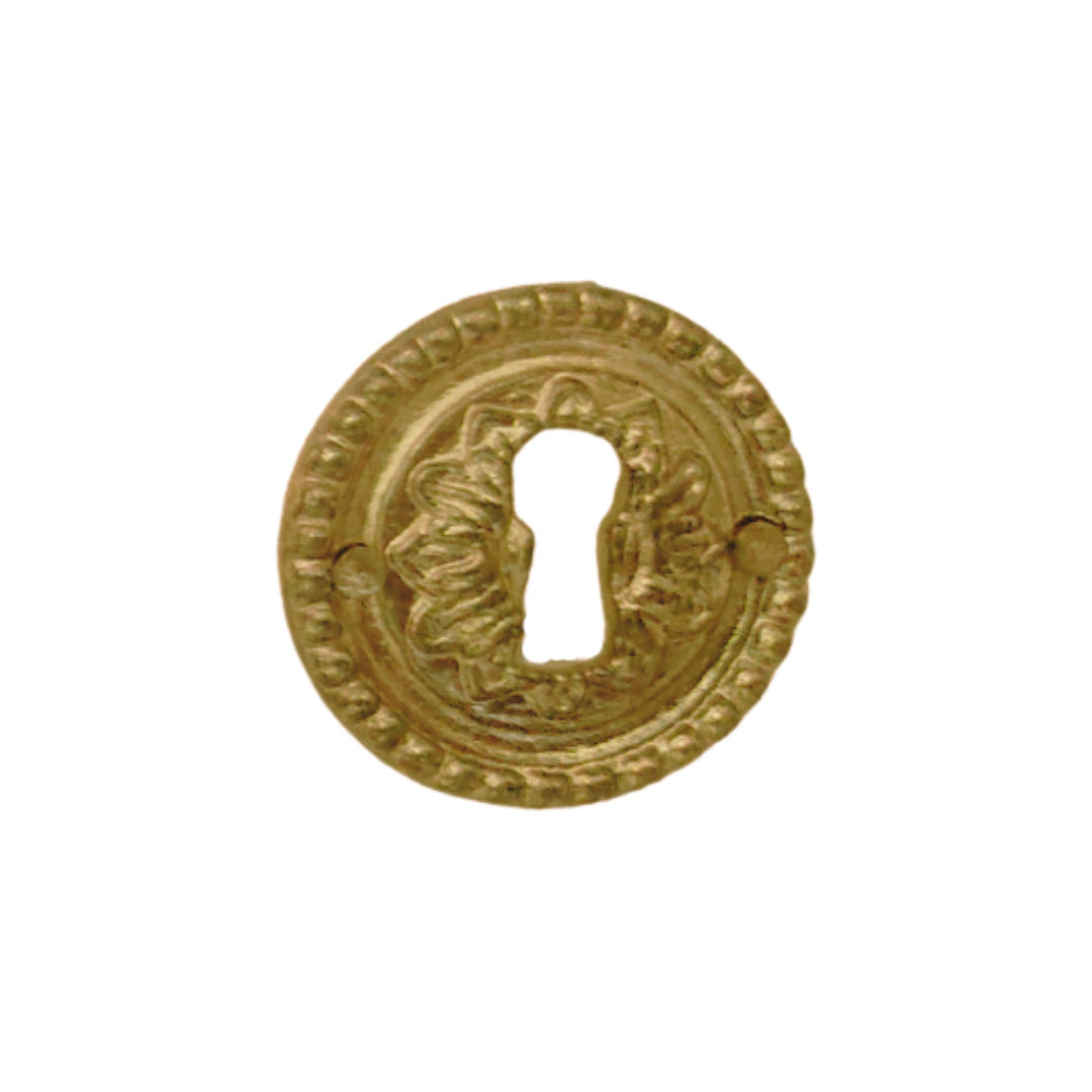 Antique Cupboard Key Plate Round