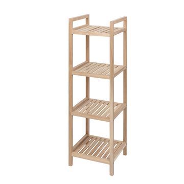 WENKO - 4-TIER SHELVING UNIT - ACINA RANGE - ACACIA WOOD