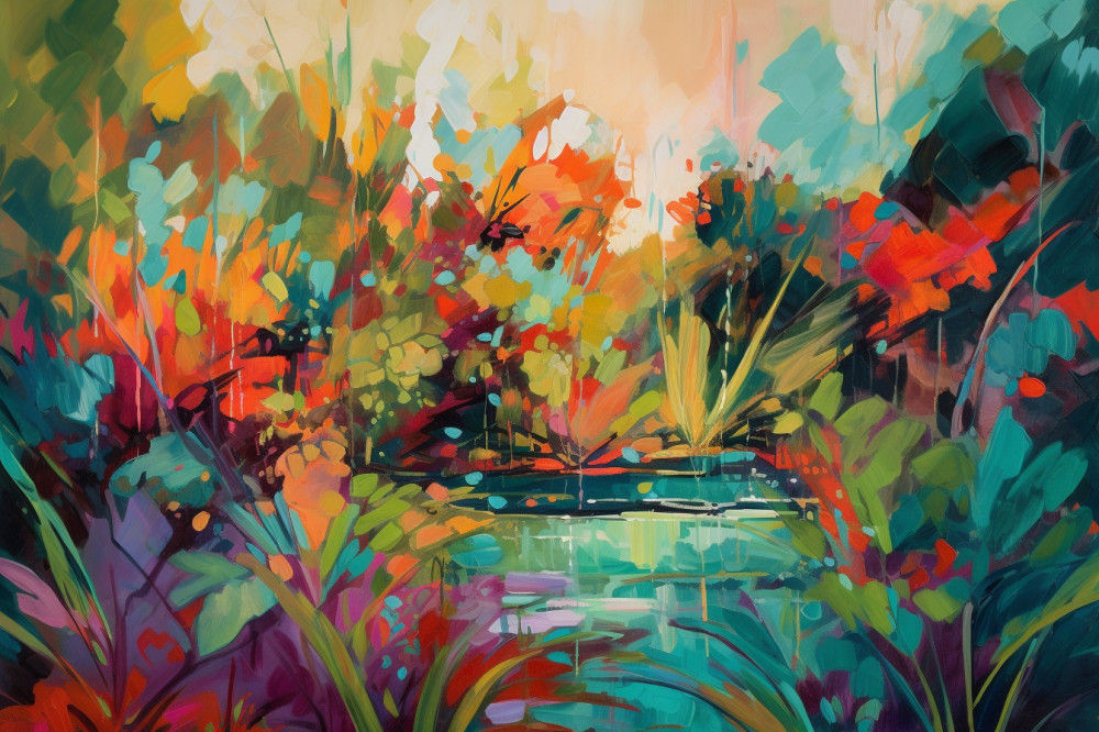 Canvas Wall Art - Abstract Composition Captures Kaleidoscope - A1337 - [120 x 80 cm]