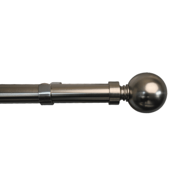 25-28 Exp Rod Sng Ridged Ball Finial Silv 2.2-4.0