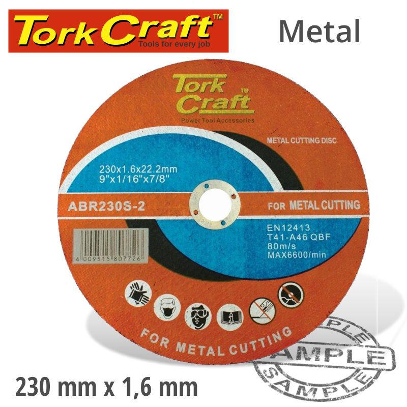 Cutting Disc Steel and Ss 230x1.6x22.22mm - 12 Pack