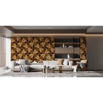 Sotho African Print Wallpaper Brown