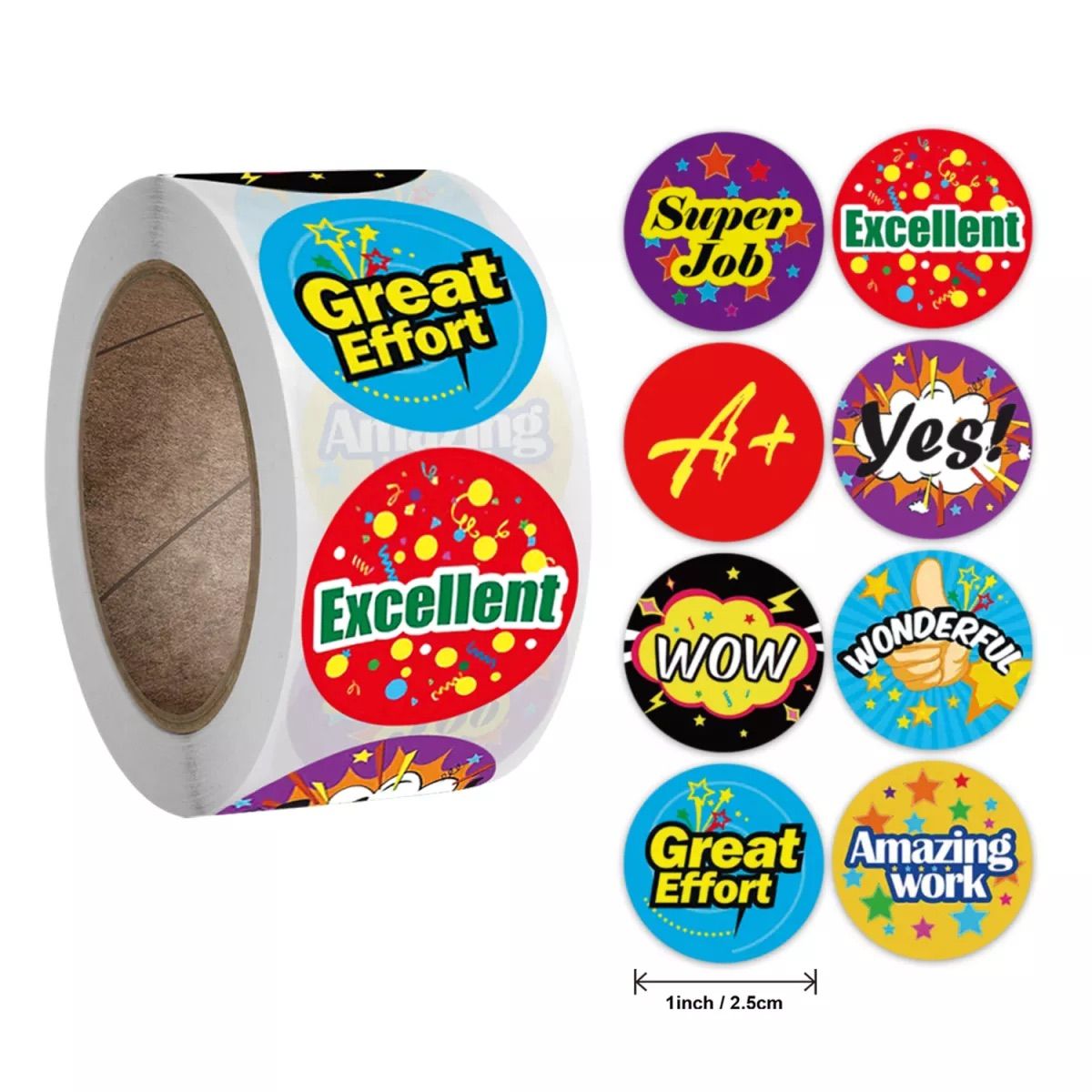 School teacher recognition stickers - 25mm (500 pcs)