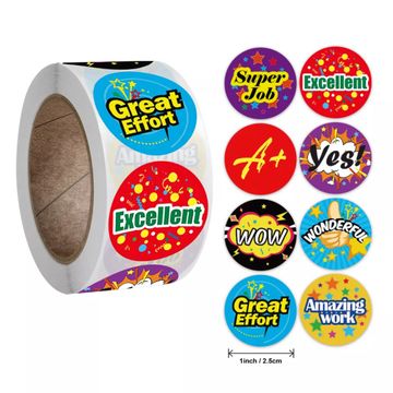School teacher recognition stickers - 25mm (500 pcs)