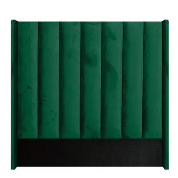Linzy Winged Headboard - Double - Emerald Green