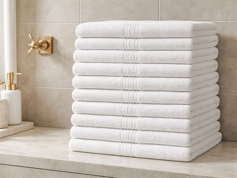 Hotel Collection 600GSM 90x160cms Bath Sheets - 30 Piece Pack - Optical White