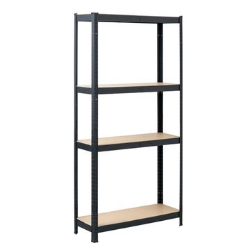 Woodly 4 Layer shelf in Matte black