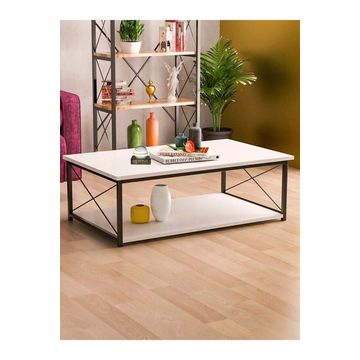 Woodly Outdoor Living Room Corner Modern Metal Frame Side - White WOODLY