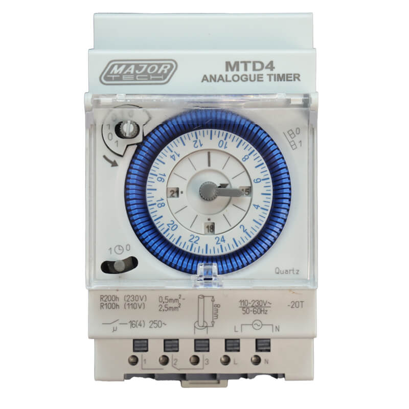 MTD4-16A  Analogue Timer 1100W (3 Mod)