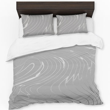 Silver Curls Duvet Cover Set Queen